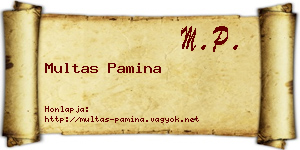 Multas Pamina névjegykártya